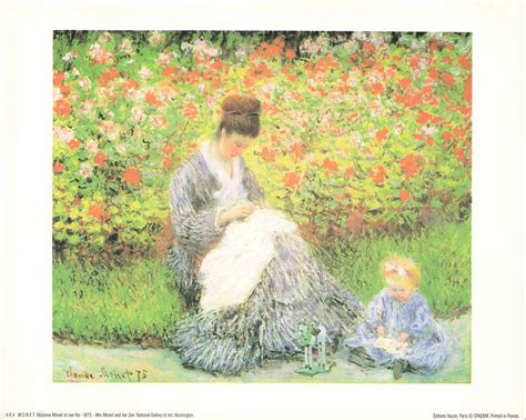 Mrs. Monet and her Son, 1875 by Claude Monet - 10 X 12 Inches (Art Pri ...