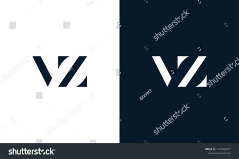 Abstract Flat Letter Vz Logo This Stock Vector Royalty Free