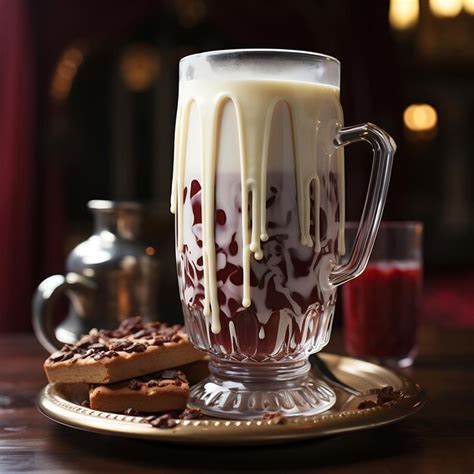 Premium AI Image A Luxurious Hot Chocolate With Whipped Cream And Chocolate Drizzle