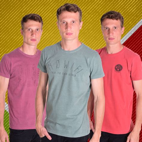 Kit Camisetas Masculinas Estonadas Algod O Fio Penteado