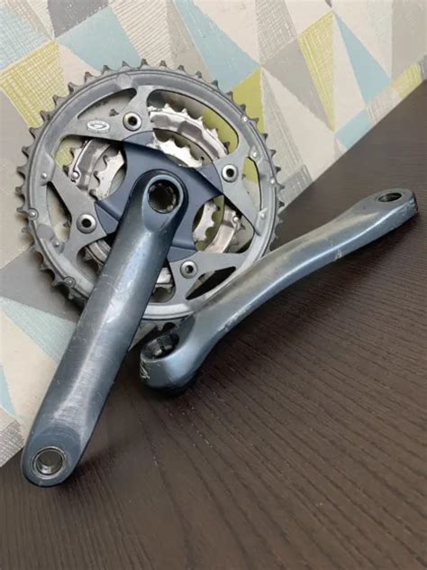 Retro Shimano Deore Blue Lx M Triple Chainset Crankset Mm Vintage