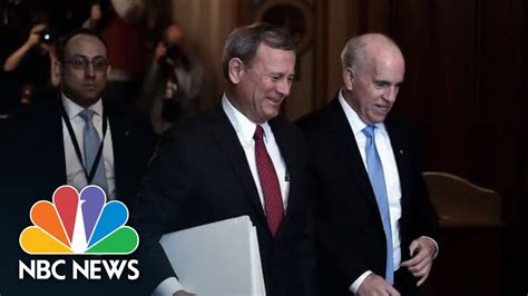 Chief Justice Roberts Arrives To Be Sworn In For Senate Impeachment