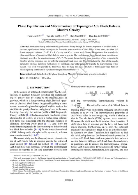 PDF Phase Equilibrium And Microstructure Of Topological AdS Black