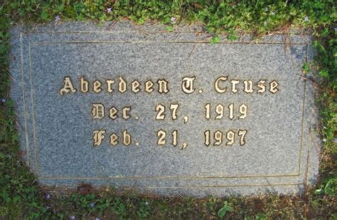 Aberdeen Abbie Thornhill Cruse Monumento Find A Grave