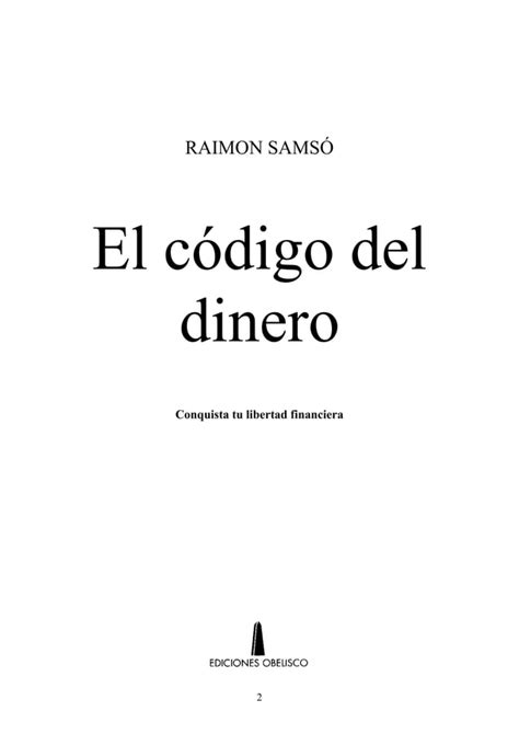 El Codigo Del Dinero Raimon Samso Pdf