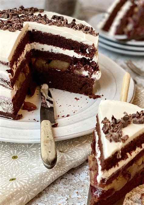 Vegane Schoko Birnen Torte Von Januar Bis Dezember