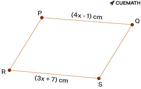 The Perimeter Of Parallelogram PQSR Is 74 Cm What Is QS