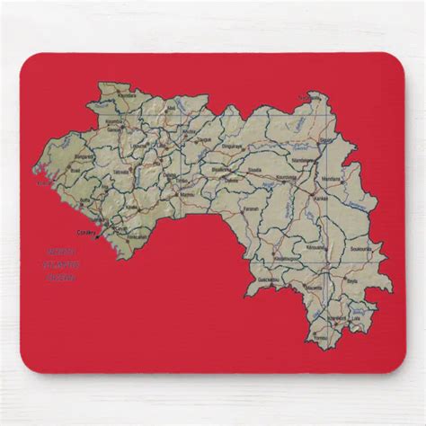 Guinea-Conakry Map Mousepad | Zazzle