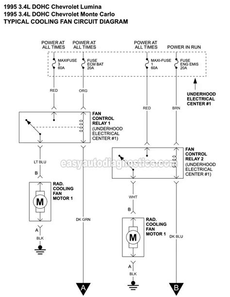 Cooling Fan Circuit Wiring Diagram L Dohc V Chevrolet Lumina