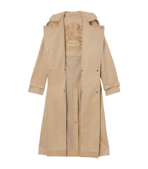 Womens Burberry Neutrals Cotton Gabardine Trench Coat Harrods Uk