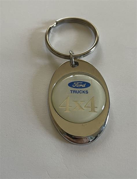 Ford Trucks Keychain Lightweight Metal Chrome Style Finish Ford Key