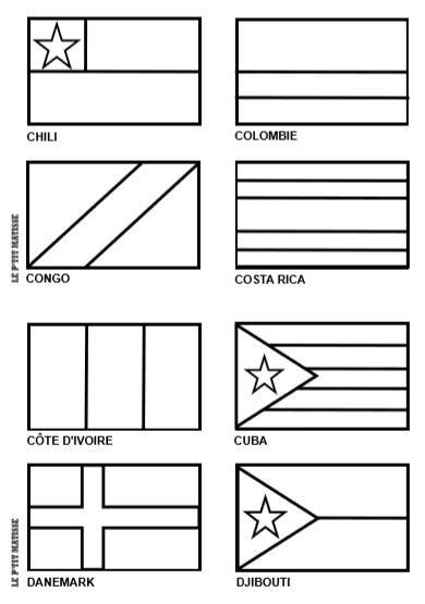 Revenir Séminaire anéantir coloriage des drapeaux du monde a imprimer