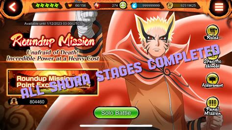 All Shura Missions Completed Baryon Naruto Rekit Round Up Nxb Nv