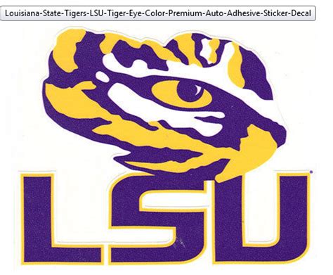 LSU Colored Tiger Eye Decal - Goodwood Hardware