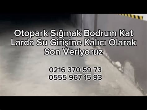 Otopark S Nak Bodrum Kat Larda Su Giri Ine Kal C Olarak Son