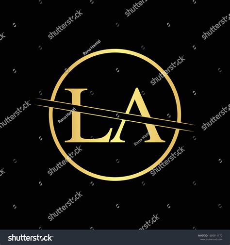 Initial La Letter Logo Design Vector Stock Vector (Royalty Free ...