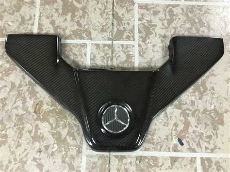 Carbon Fiber R Style Engine Cover For Mercedes 2008 2014 W204 M156 C63