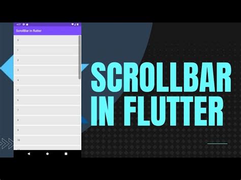 How To Add Scrollbar In Flutter