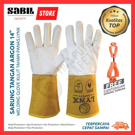 Jual Sarung Tangan Las Kombinasi Argon Kulit 14 Inch Welding Glove