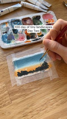 Kolbie Blume 100 Days Of Tiny Landscapes Tiny Landscape Watercolor