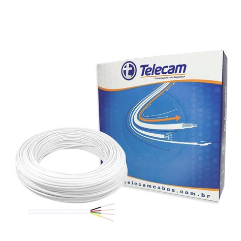 Cabo De Alarme E Interfone Telecam 26 AWG 4x40 CCA 4 Vias Multicores