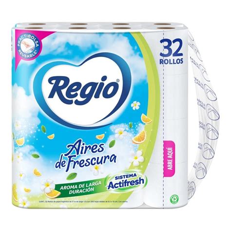 Papel higiénico Regio Aires de Frescura 32 rollos Walmart