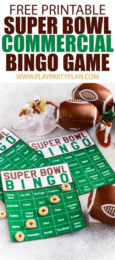 Free Printable Super Bowl Commercial Bingo Artofit