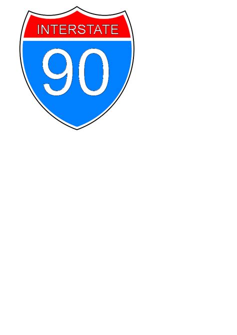 Interstate 90 Sign Clip Art at Clker.com - vector clip art online ...