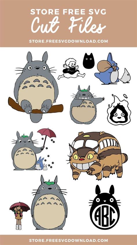 Totoro SVG Bundle Studio Ghibli Svg Anime Svg Catbus Svg Mei Svg