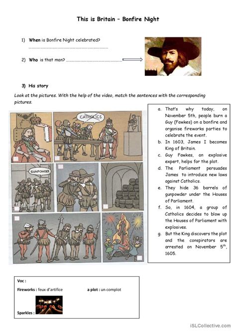 This Is Britain Bonfire Night English Esl Worksheets Pdf Doc