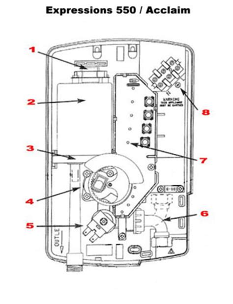 Redring Expressions 550 8 5kw White 53554501 53554515 Shower Spares