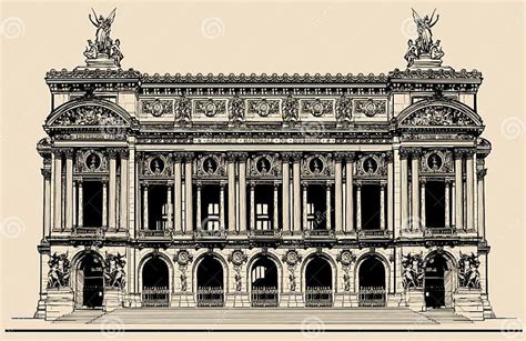 Opera Garnier In Paris Stock Vector Illustration Of Stone 35701595