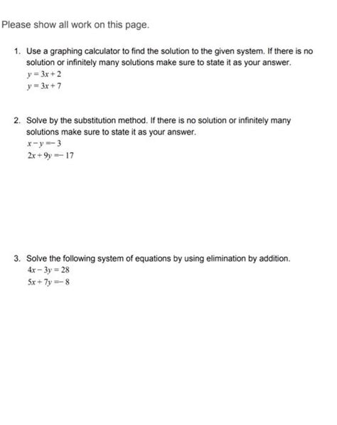 Solved 4 Solve The System Of Equations Using Augmented