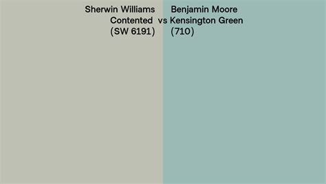 Sherwin Williams Contented Sw Vs Benjamin Moore Kensington Green