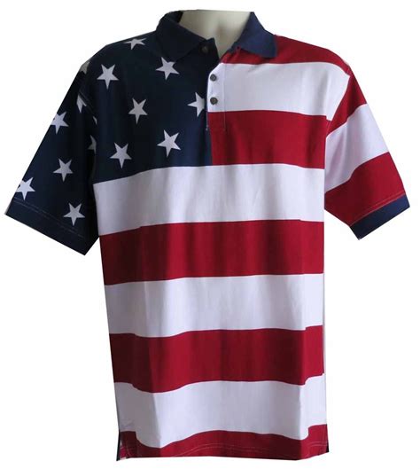 Stars And Stripes Patriotic American Flag Polo Shirt For Men 4th Of July