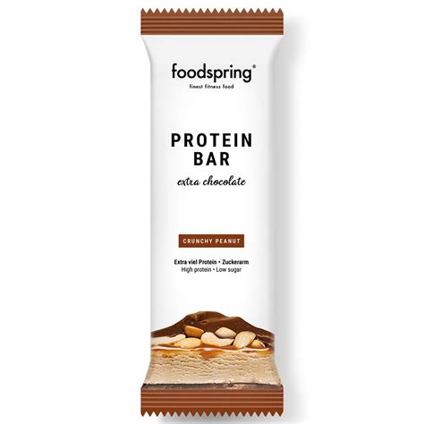 Foodspring Extra Chocolate Protein Bar Crunchy Peanut 65 G Redcare