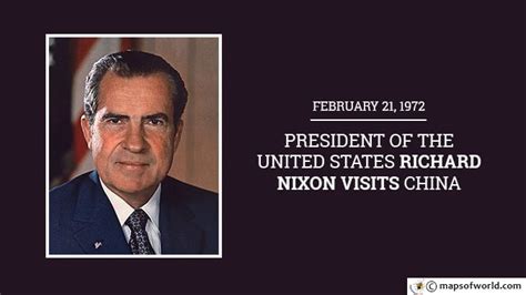 February 21 1972 President Of The United States Richard Nixon Visits