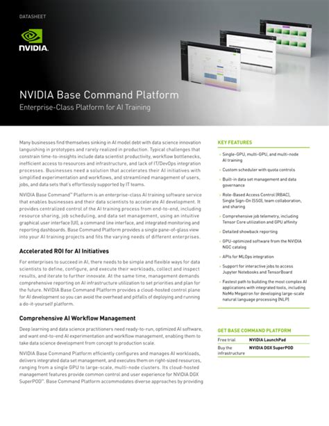 NVIDIA DGX Cloud Datasheet