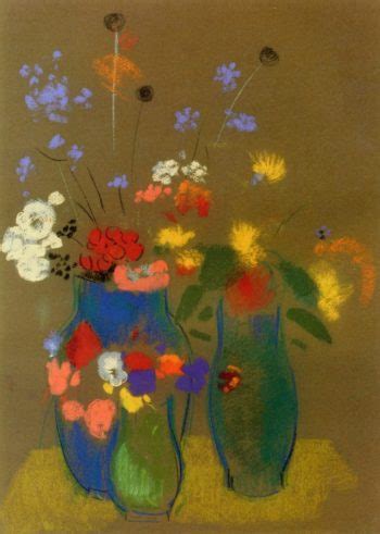 Three Vases Of Flowers 1 Painting Odilon Redon Oil Paintings