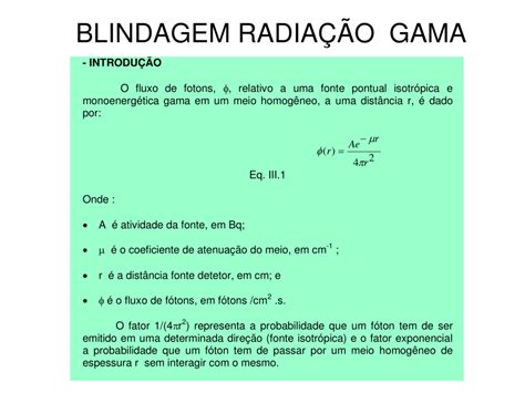 Pdf Blindagem RadiaÇÃo Gama IntroduÇÃo