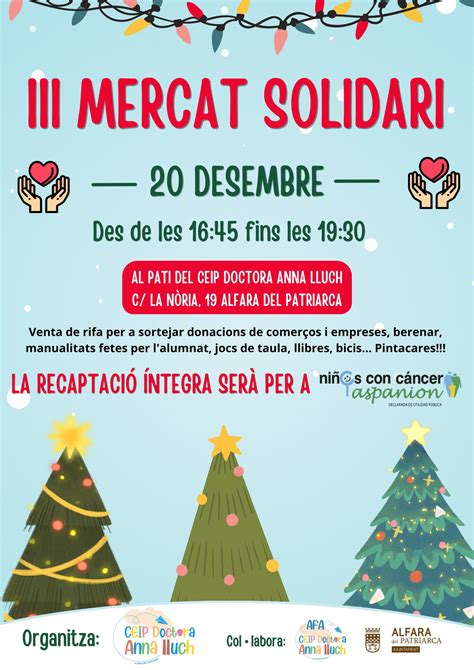 El CEIP Dra Anna Lluch celebra el seu 3º mercat solidari de Nadal