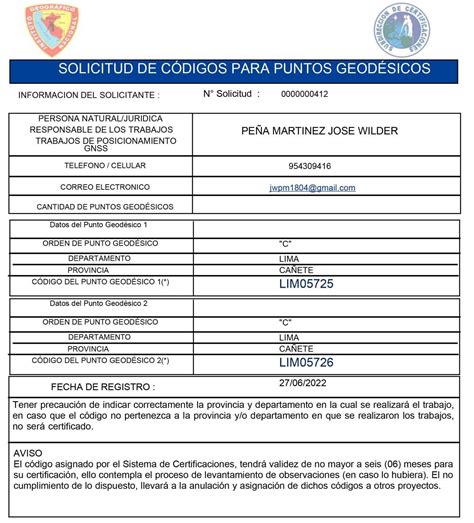 Informe T Cnico De Certificaci N De Puntos Geod Sicos By Luis Raul