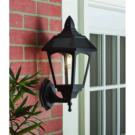 Hyper Tough Motion Sensor Activated Solar Wall Lantern, W/Filament Bulb, Black - Walmart.com ...