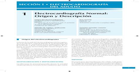 1 Electrocardiografía Normal Origen y Descripción PDF fileOrigen del