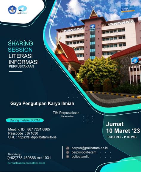 Sharing Session Gaya Pengutipan Karya Ilmiah Politeknik Negeri Batam