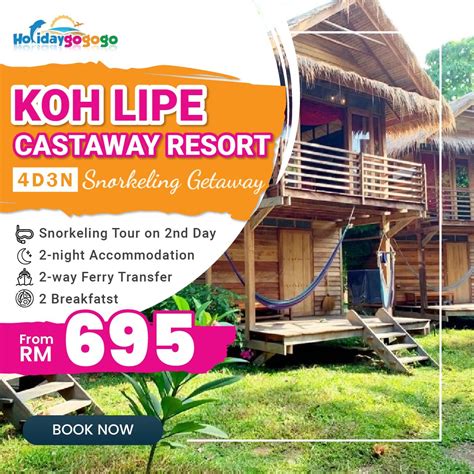 Koh Lipe Castaway Resort 3d2n Snorkeling Getaway 1malaysia Marketplace