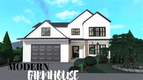 Modern Farmhouse No Large Plot Bloxburg Speedbuild Youtube