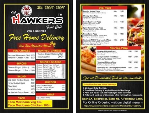 Menu At The Crispy Hawkers Fzr Cantt Ferozepur Cantt