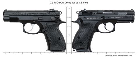 Cz 75d Pcr Compact Vs Cz P 01 Size Comparison Handgun Hero