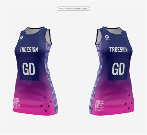 737 Womens Netball Dress Mockup For Branding